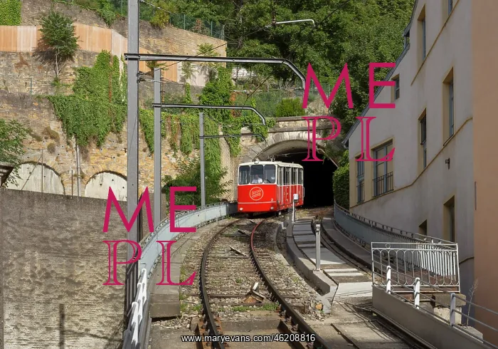 : Funicular railway, Lyon, France : Funicular railway, Lyon, France