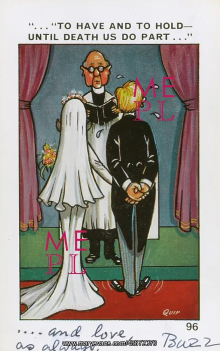 : Funny Saucy Wedding Postcard : Funny Saucy Wedding Postcard