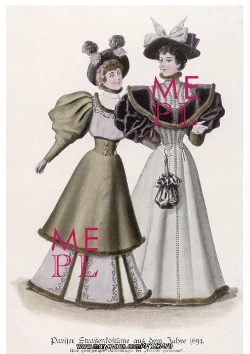 : Fur-Edge Skirt 1894 : Fur-Edge Skirt 1894