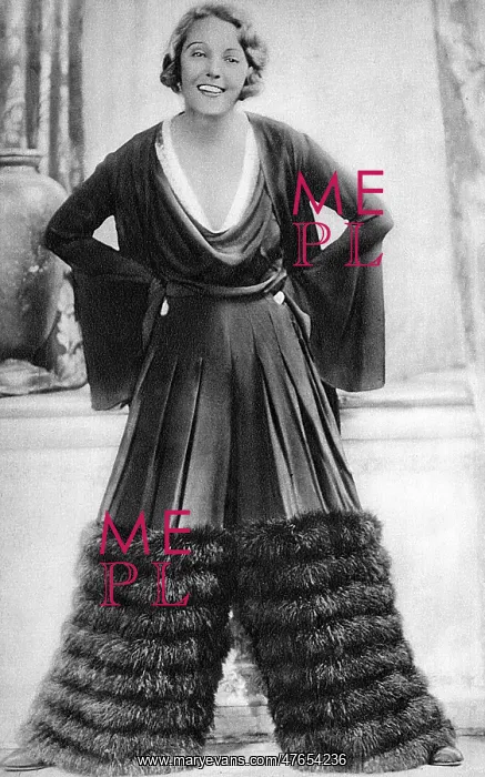 : Fur trimmed pyjama suit, 1931 : Fur trimmed pyjama suit, 1931