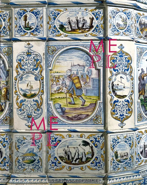: Furnace with glazed tiles : Furnace with glazed tiles