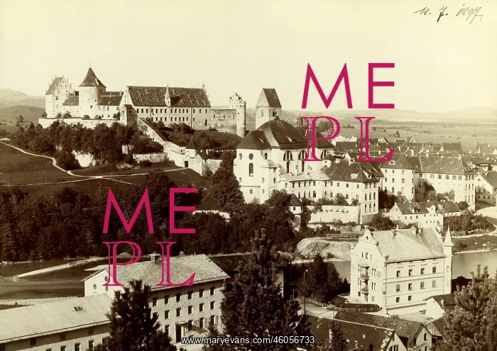 : Fussen city views with high castle, Bavaria : Fussen city views with high castle, Bavaria