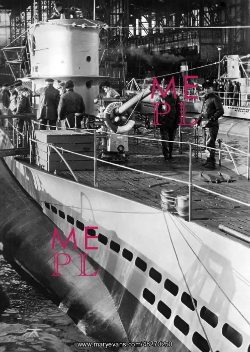 : The future crew visits their new submarine, 1940 : The future crew visits their new submarine, 1940