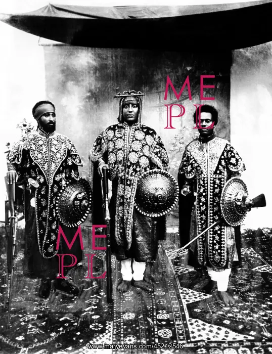 : Future Emperor Haile Selassie (left) with ? : Future Emperor Haile Selassie (left) with ?