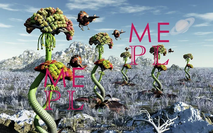 : A futuristic alien plant harvest : A futuristic alien plant harvest