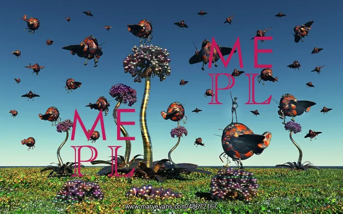 : A futuristic alien world where flying machines : A futuristic alien world where flying machines