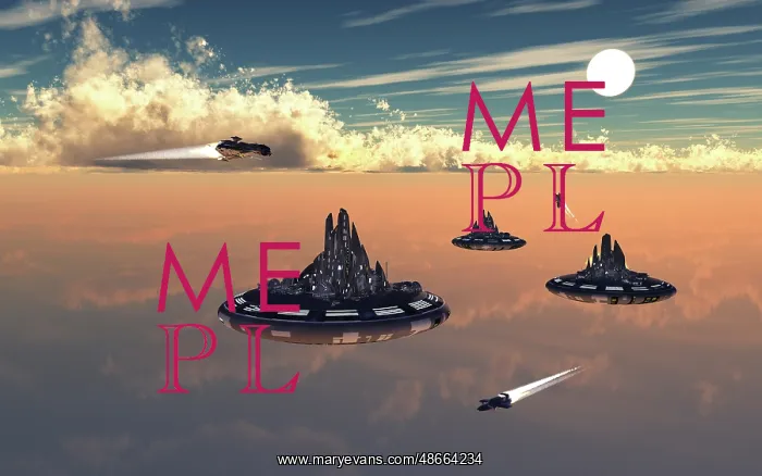 : Futuristic anti-gravity cities floating in the : Futuristic anti-gravity cities floating in the