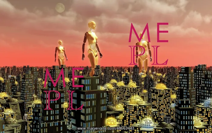 : A futuristic city run by androids : A futuristic city run by androids