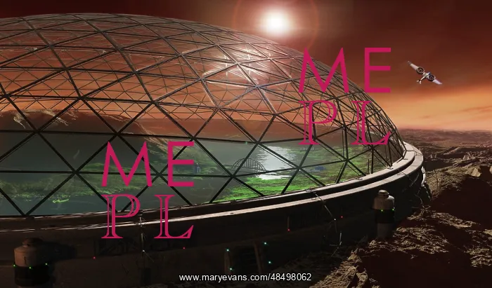 : Futuristic concept of Gale Crater enclosed in a protective ? : Futuristic concept of Gale Crater enclosed in a protective ?