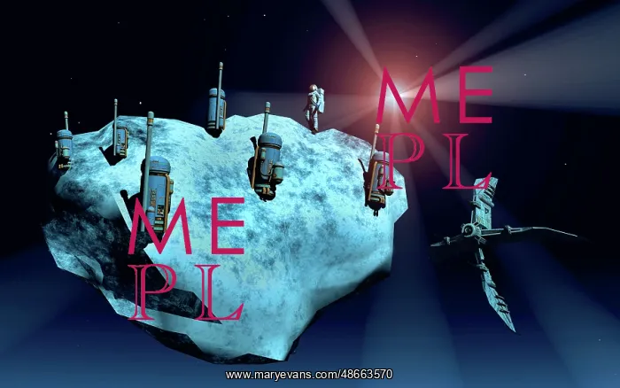 : Futuristic concept of mankind mining for minerals on comets : Futuristic concept of mankind mining for minerals on comets