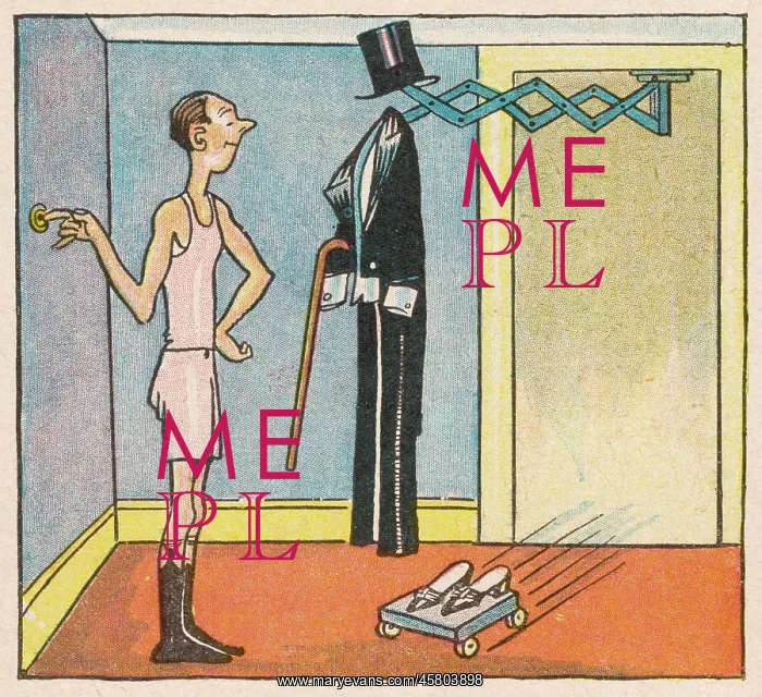 : Futuristic device to help a gentleman get dressed : Futuristic device to help a gentleman get dressed