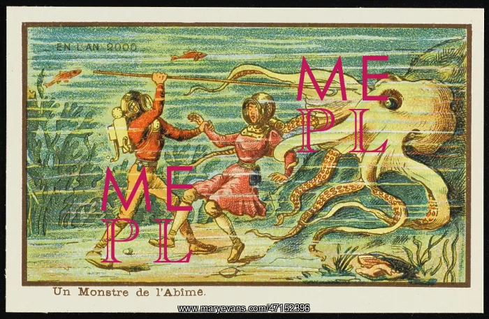 : Futuristic encounter with an octopus : Futuristic encounter with an octopus