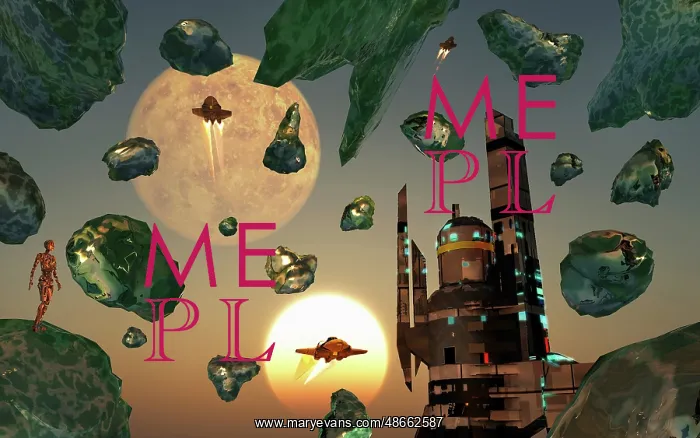 : Futuristic technology, mining an asteroid field : Futuristic technology, mining an asteroid field