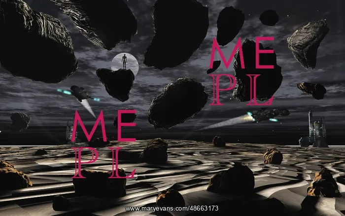 : Futuristic technology, mining an asteroid field : Futuristic technology, mining an asteroid field