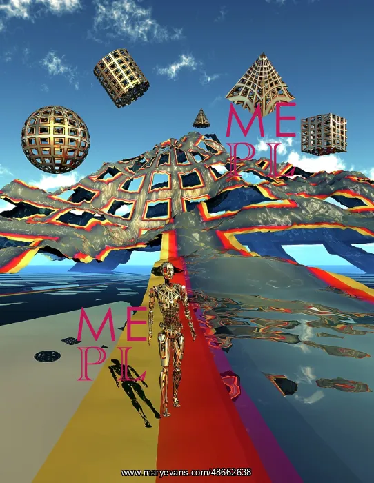 : A futuristic three-dimensional world : A futuristic three-dimensional world