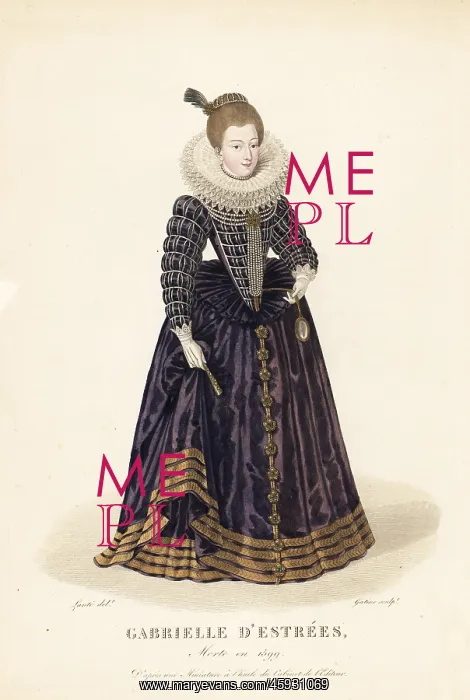 : Gabrielle d'Estrees, mistress of King Henry : Gabrielle d'Estrees, mistress of King Henry