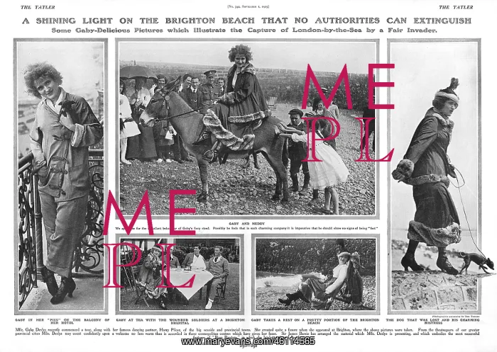 : Gaby Deslys in Brighton, 1915 : Gaby Deslys in Brighton, 1915