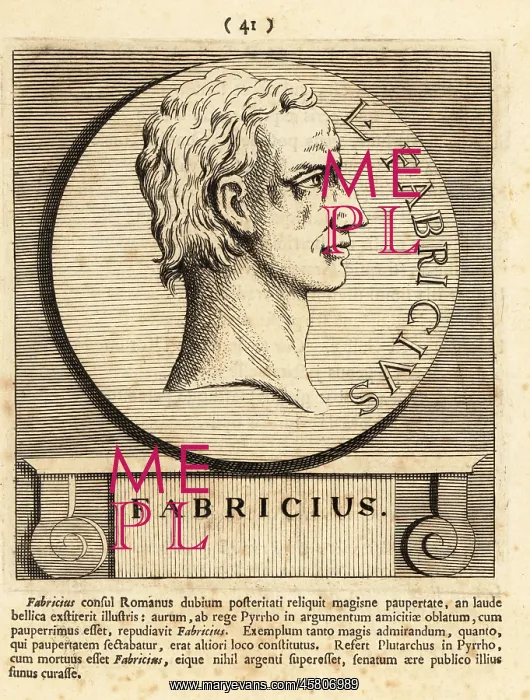 : Gaius Fabricius Luscinus Monocularis, the one-eyed : Gaius Fabricius Luscinus Monocularis, the one-eyed