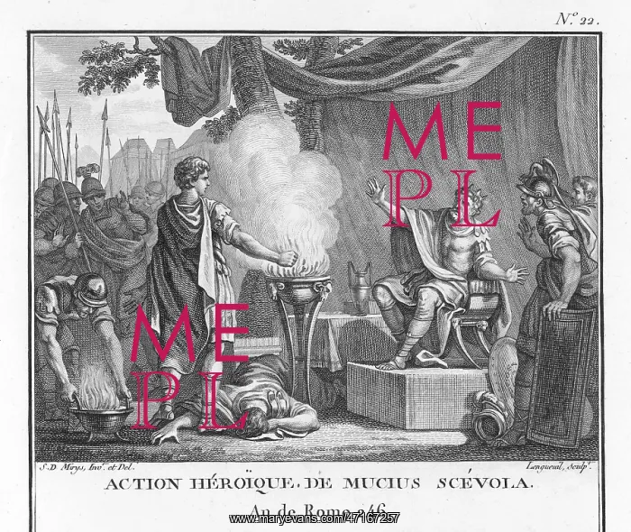 : Gaius Mucius Scaevola burns his own hand : Gaius Mucius Scaevola burns his own hand