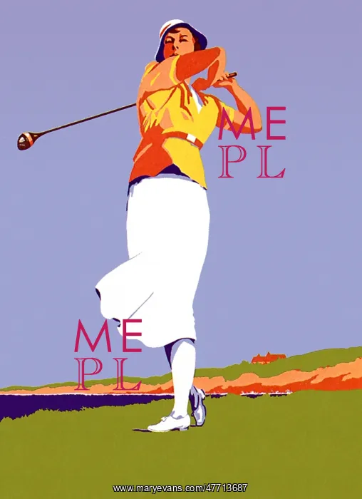  : Gal Golfer After Swing