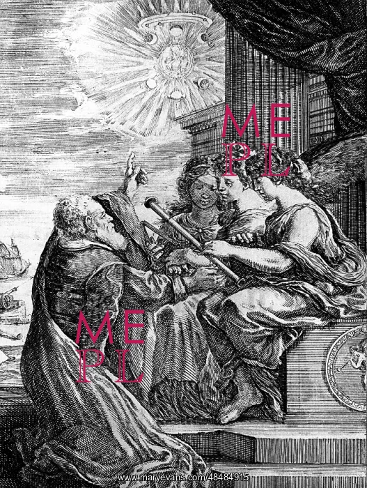 : Galileo presenting his telescope to the Muses : Galileo presenting his telescope to the Muses