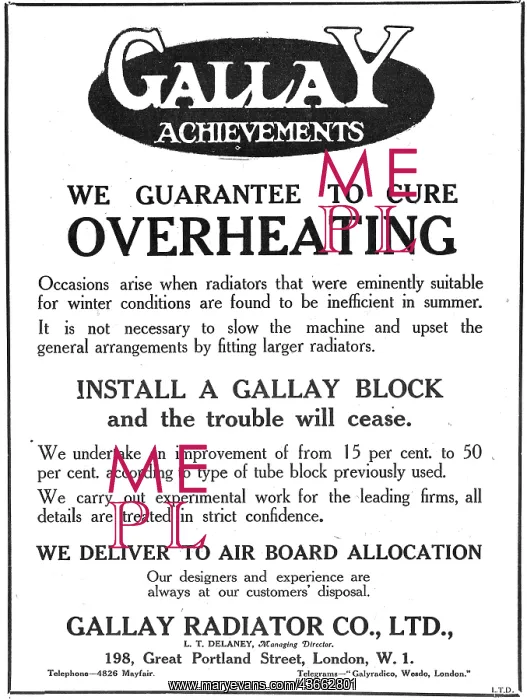 : Gallay Aero Engine Radiators : Gallay Aero Engine Radiators