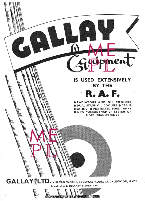 : Gallay Aeroplane Radiators, Heating : Gallay Aeroplane Radiators, Heating