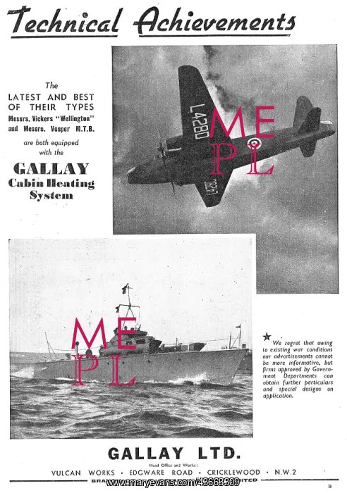 : Gallay Aeroplane Radiators, Heating : Gallay Aeroplane Radiators, Heating