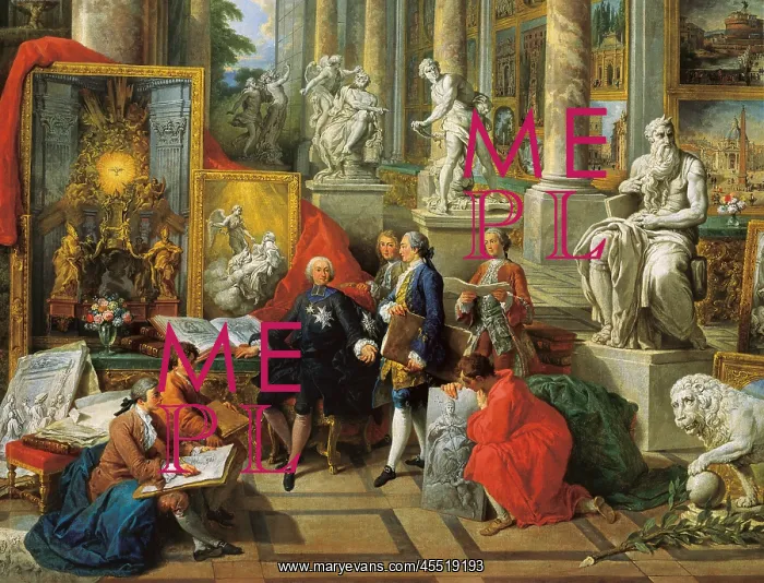 : Detail from Gallery with Views of Modern Rome : Detail from Gallery with Views of Modern Rome