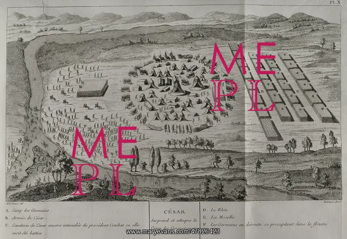 : Gallic Wars (58 BC-50 BC). Caesar attacks the Germanic camp : Gallic Wars (58 BC-50 BC). Caesar attacks the Germanic camp