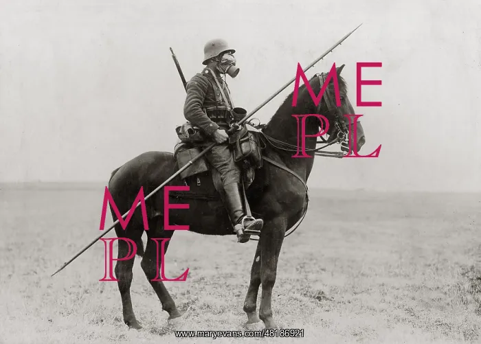 : Galloper with gas mask, 1917 : Galloper with gas mask, 1917