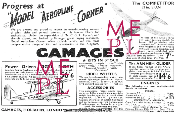: Gamages Model Aircraft Corner : Gamages Model Aircraft Corner