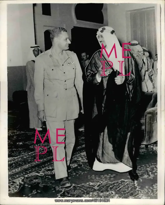 : Gamal Abdul Nasser and King Ibn Saud : Gamal Abdul Nasser and King Ibn Saud