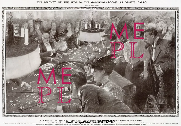 : Gambling Room at Monte Carlo 1908 : Gambling Room at Monte Carlo 1908