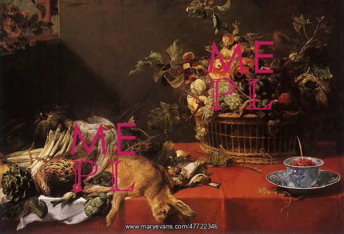 : Game and Basket of Fruit with a Cat and Squirrel : Game and Basket of Fruit with a Cat and Squirrel