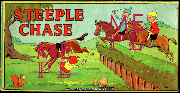 : Game box lid, Steeple Chase : Game box lid, Steeple Chase