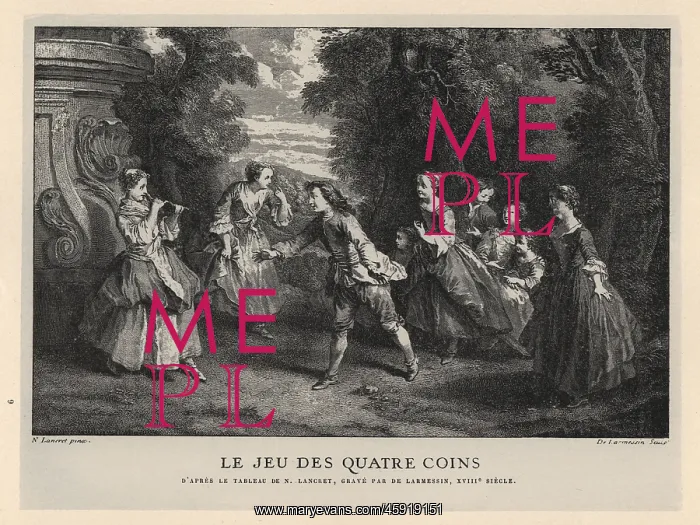: The game of Four Corners, 18th century : The game of Four Corners, 18th century