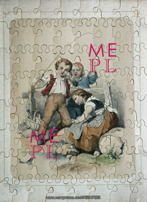  : game, jigsaw puzzle, Grand Picture, colour lithograph