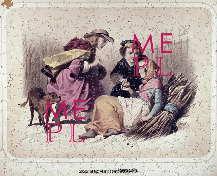 : game, jigsaw puzzle, Nos efents, colour lithograph : game, jigsaw puzzle, Nos efents, colour lithograph