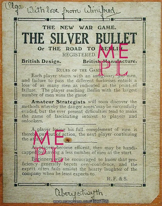 : Game, The Silver Bullet or The Road to Berlin, WW1 : Game, The Silver Bullet or The Road to Berlin, WW1