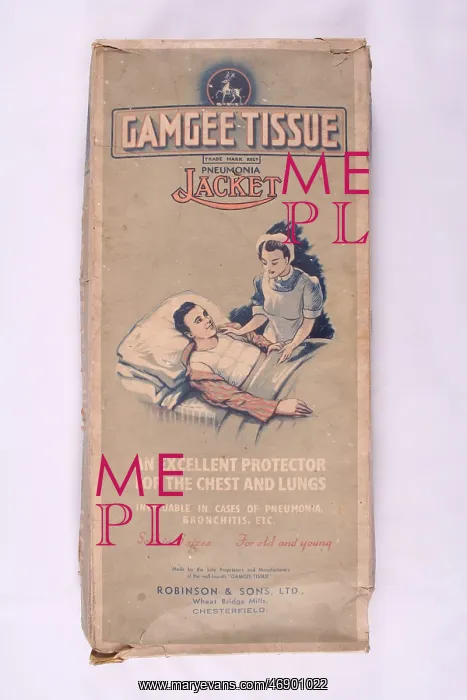  : Gamgee tissue packaging, nurse with patient