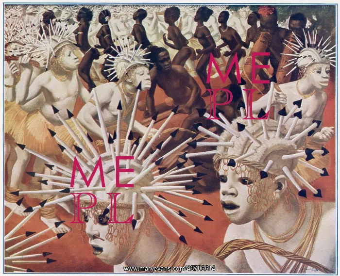 : The Gan'sa - ritual dance of the Banda by Jacovleff : The Gan'sa - ritual dance of the Banda by Jacovleff