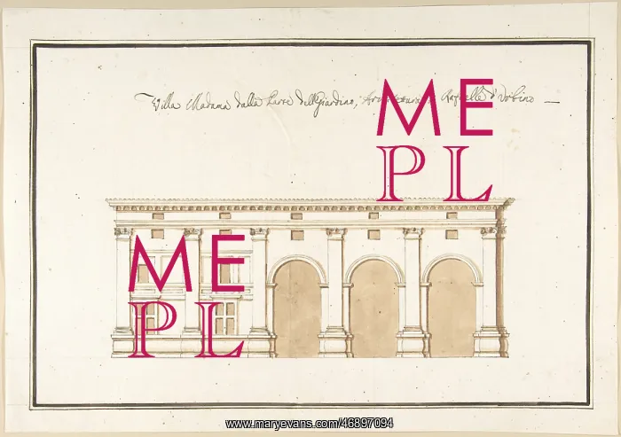 : Garden Elevation of the Villa Madama, Rome, 1710?27 : Garden Elevation of the Villa Madama, Rome, 1710?27