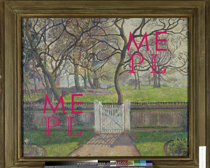 : The Garden Gate, Epping, by Lucien Pissarro : The Garden Gate, Epping, by Lucien Pissarro