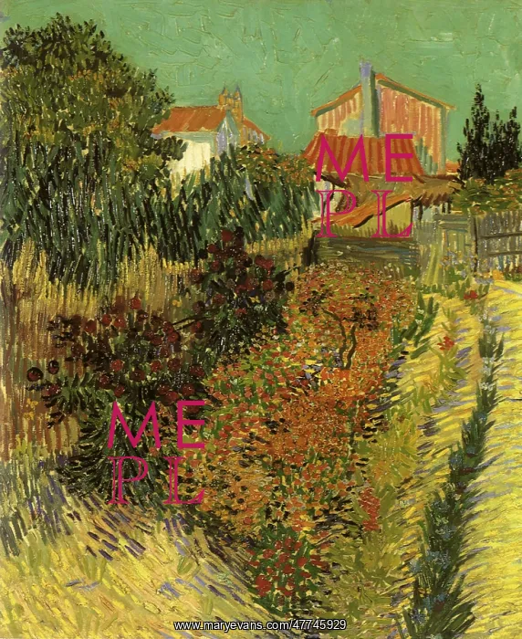 : Garden Behind a House, by Van Gogh : Garden Behind a House, by Van Gogh