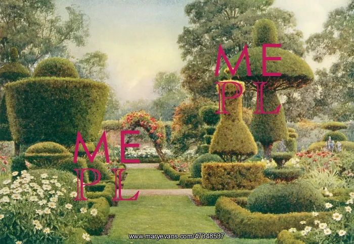 : GARDEN / LEVENS HALL 1911 : GARDEN / LEVENS HALL 1911