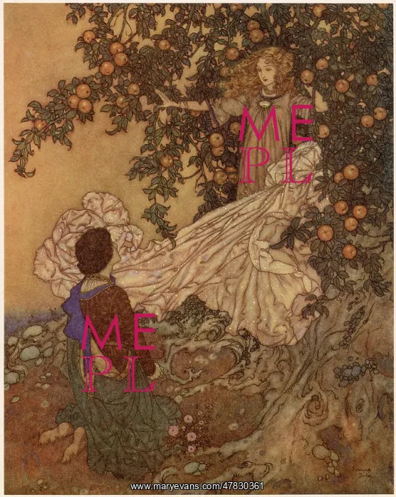 : The Garden of Paradise - Edmund Dulac : The Garden of Paradise - Edmund Dulac