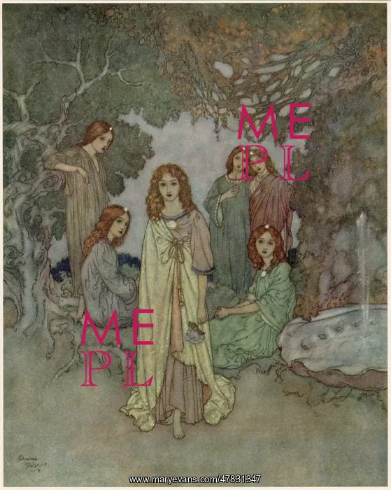 : The Garden of Paradise - Edmund Dulac : The Garden of Paradise - Edmund Dulac