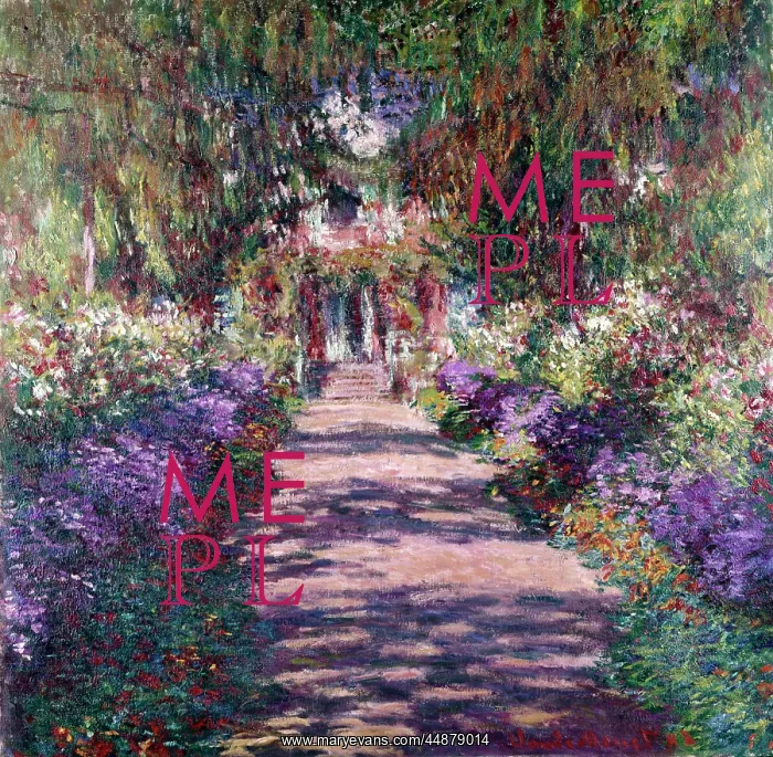  : Garden Path Painting By Claude