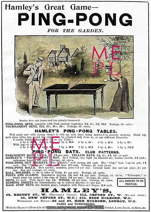 : Garden Ping Pong, 1901 : Garden Ping Pong, 1901